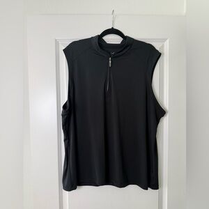 Coral Bay Black Sleeveless Golf Tank Top